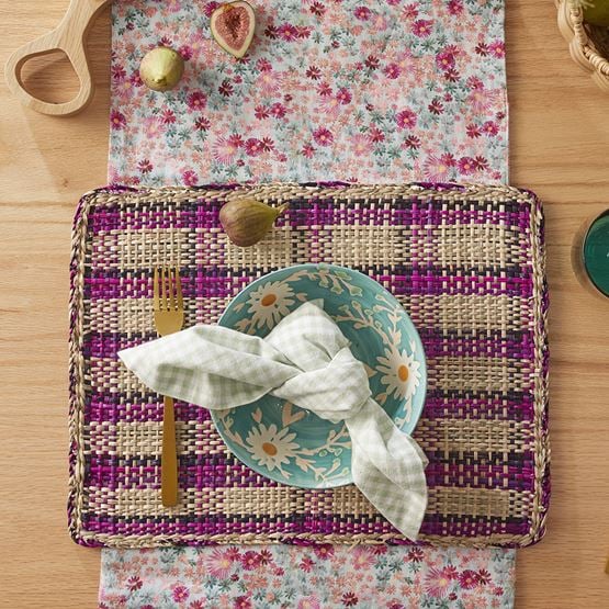Malta Berry Gingham Placemat