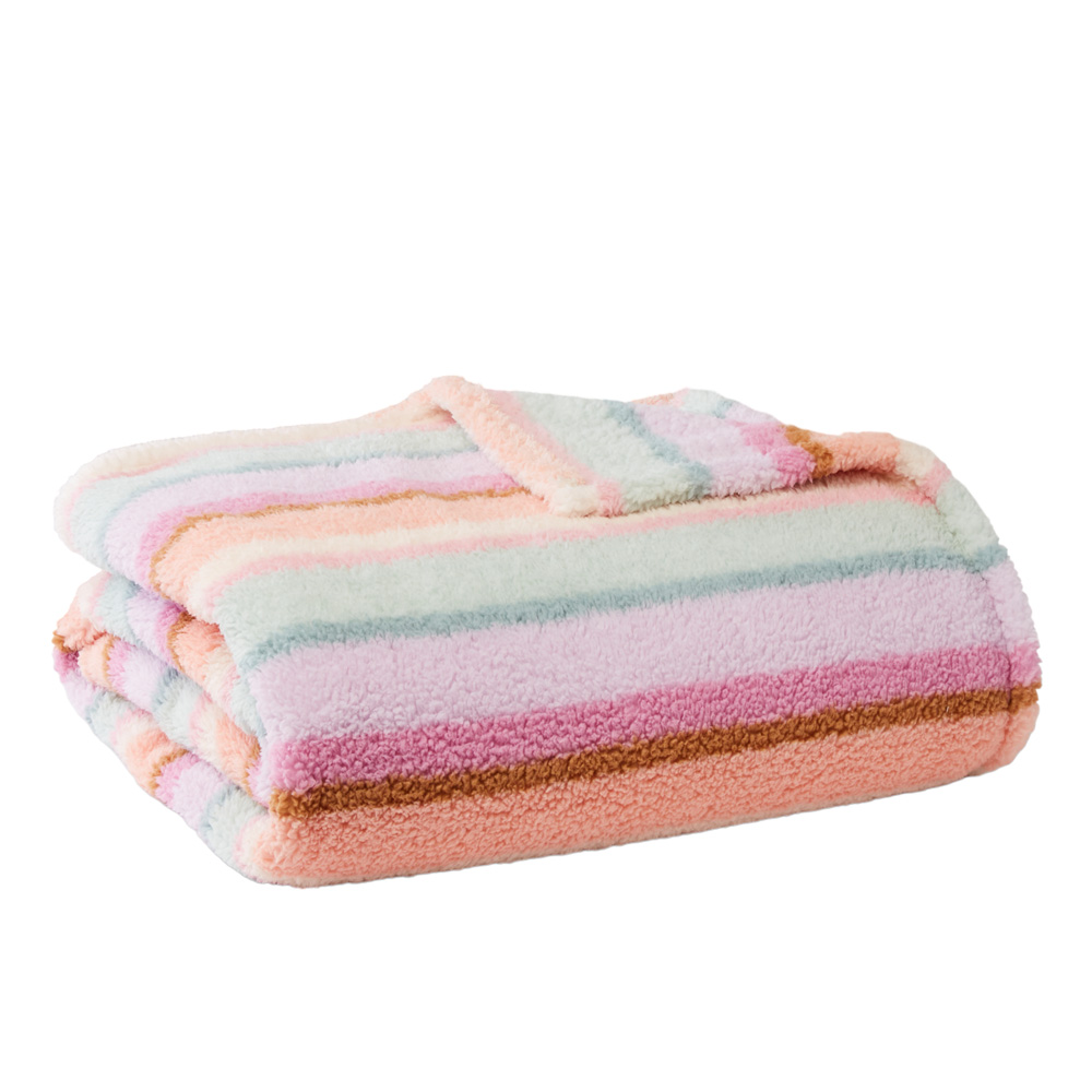 Cloud Neopolitan Stripe Blanket Adairs