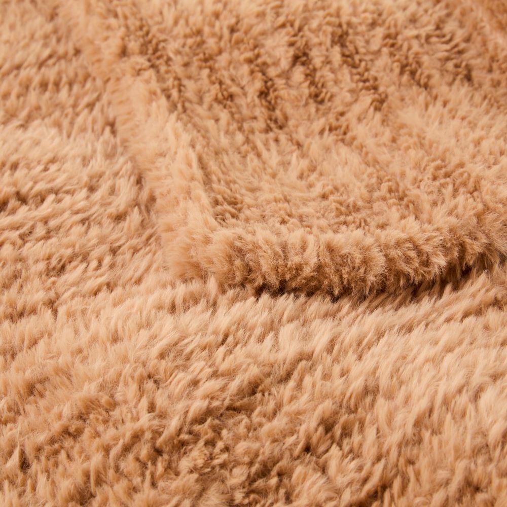 Munich Tan Feather Yarn Throw Adairs
