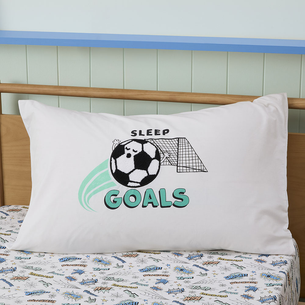 Adairs Kids Sleep Goals Kids Text Pillowcase Adairs