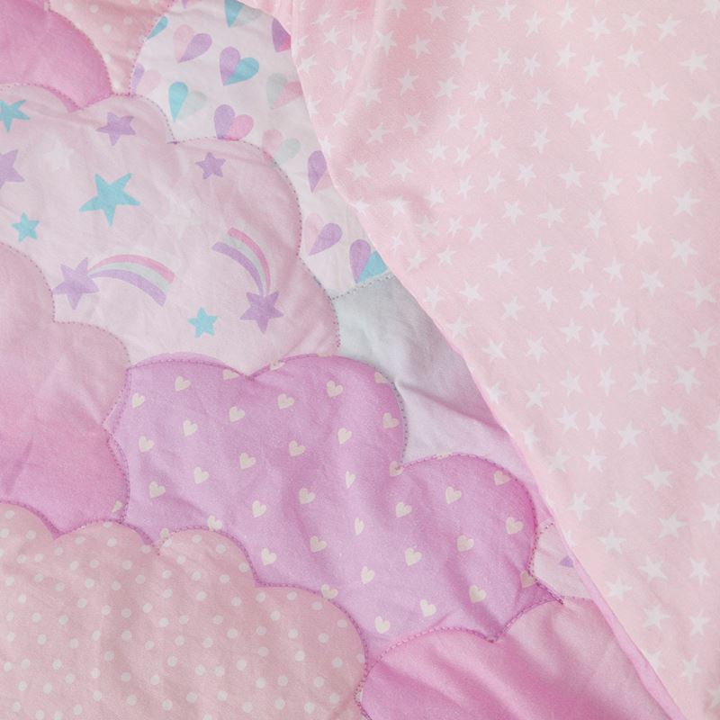 Adairs Kids - Sleep In The Clouds Lilac Cot Quilted Quilt Cover Set ...