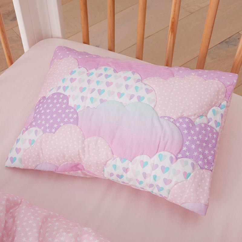 Sleep In The Clouds Lilac Cot Quilted Quilt Cover Set