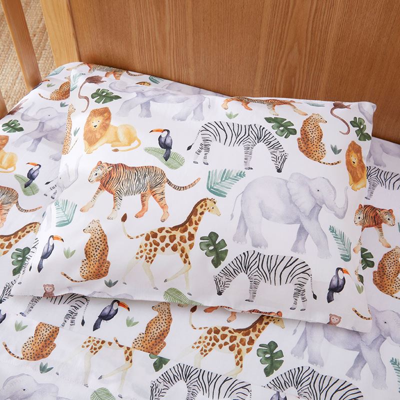 Where The Wild Ones Play White Cot Sheet Set