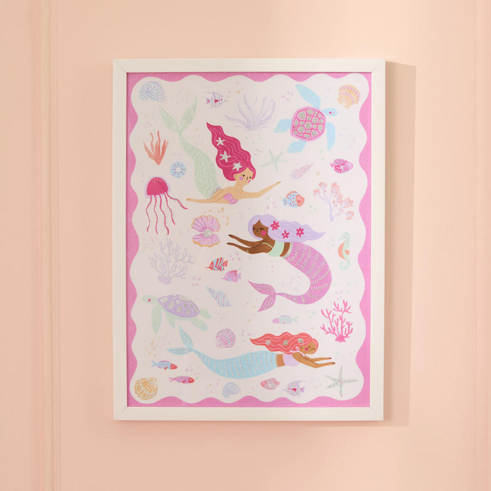 Adairs Kids Mermaids Wall Art Adairs