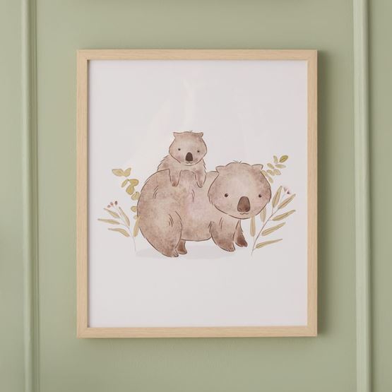 Animals of Oz Wombats Nursery Wall Art