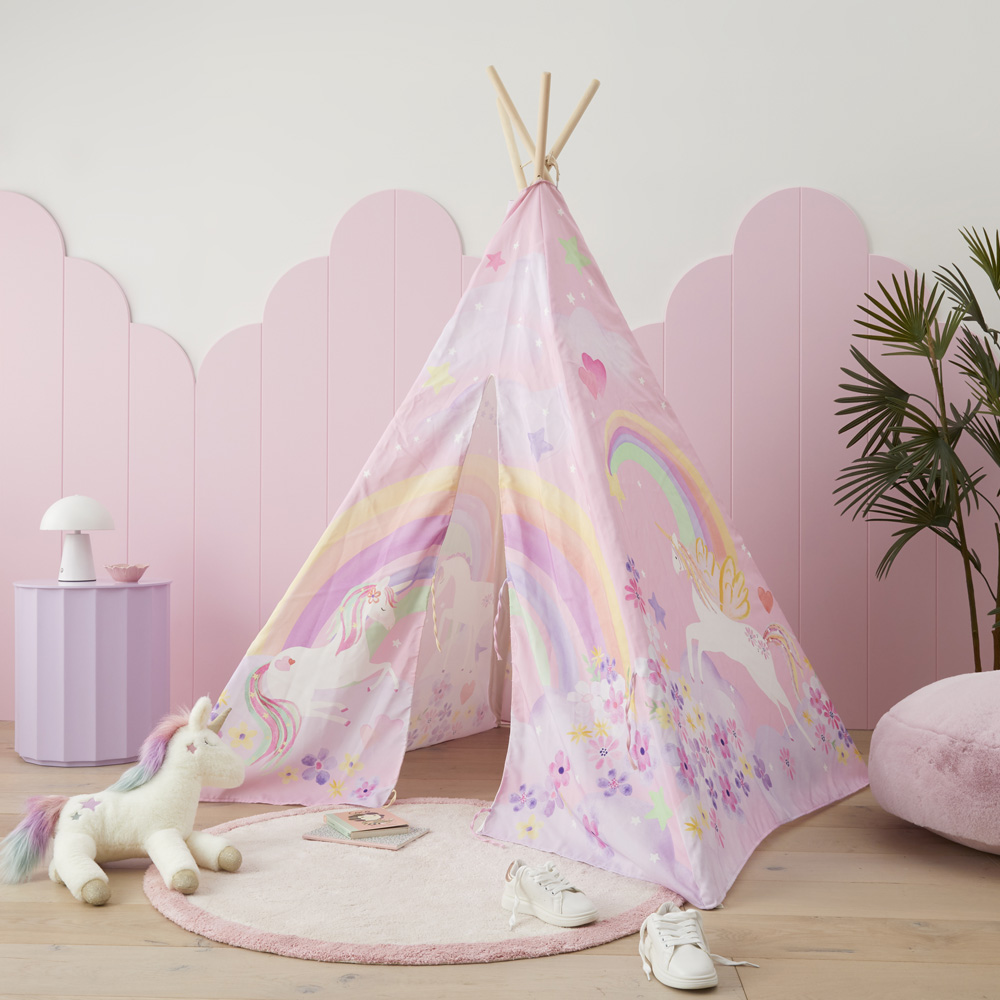 Adairs Kids Unicorn Squad Teepee Adairs
