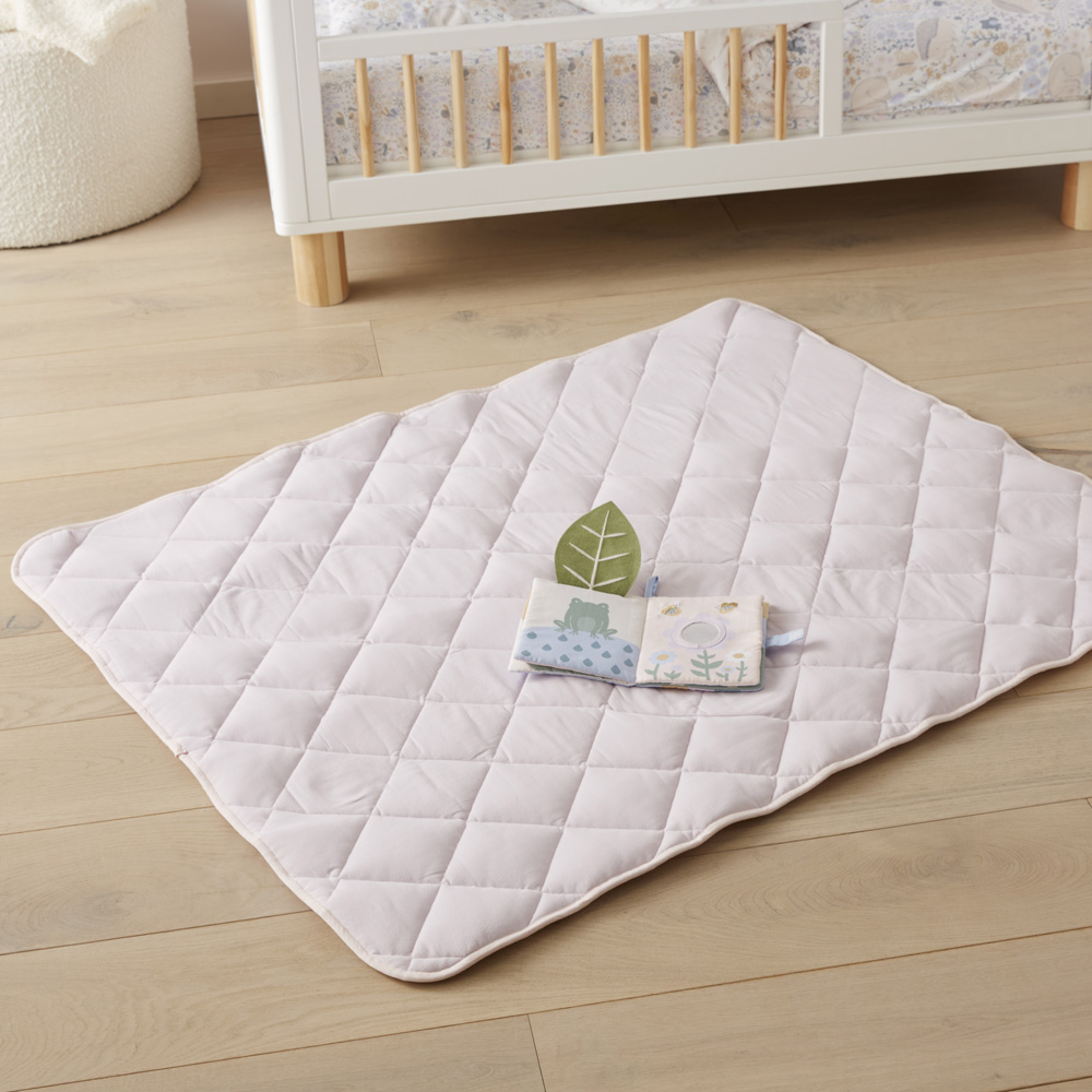 Adairs Kids Stonewashed Pink Lavender Baby Play Mat Adairs