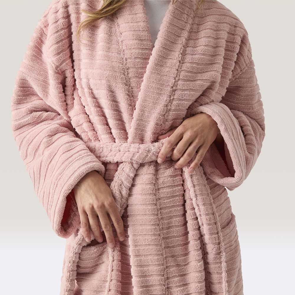 Miller Antique Pink Australian Cotton Bath Robe | Adairs
