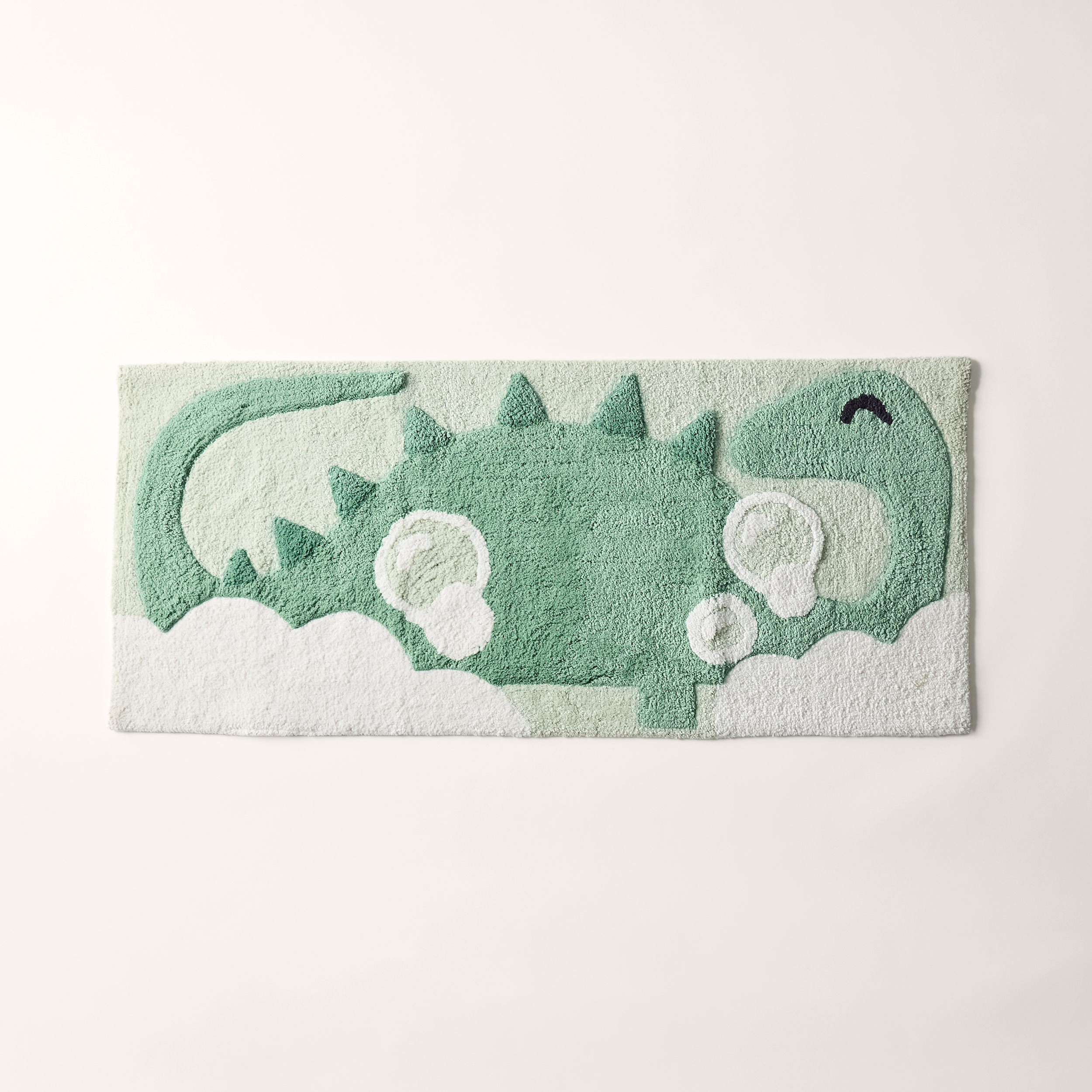 Adairs Kids - Dino Splash Green Bath Runner | Adairs