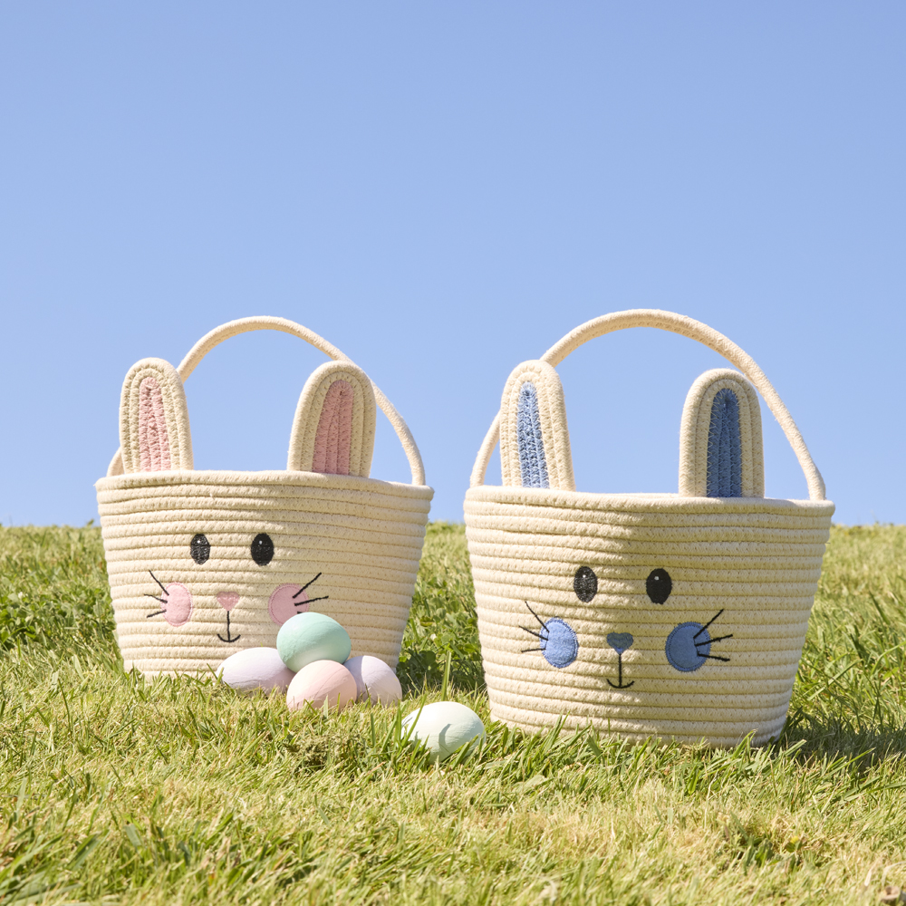 Adairs Kids - Pink Bunny Basket | Adairs