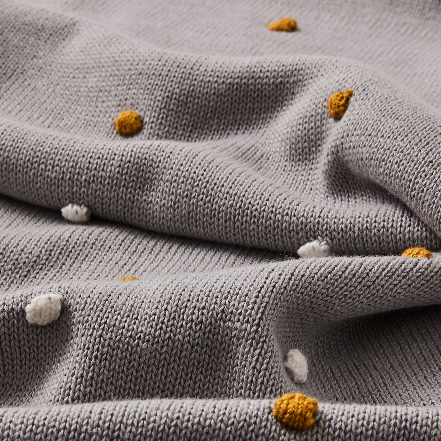 Grey and mustard blanket 2025