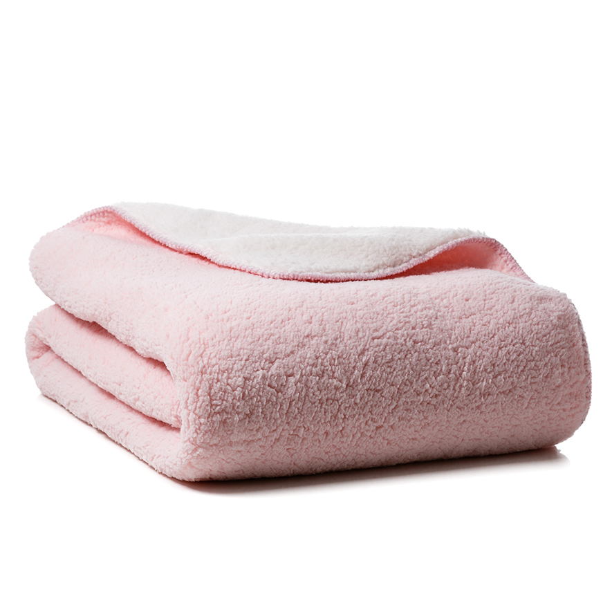 Adairs Kids Kids Sherpa Blanket Pink