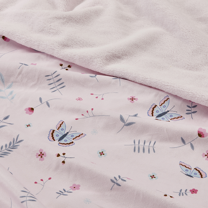 Printed Silky Fleece Butterfly Blanket Adairs