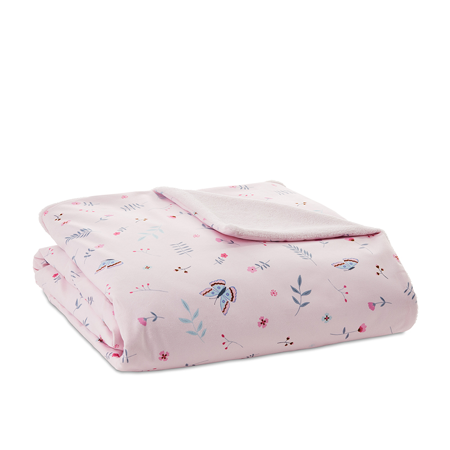 Printed Silky Fleece Butterfly Blanket Adairs