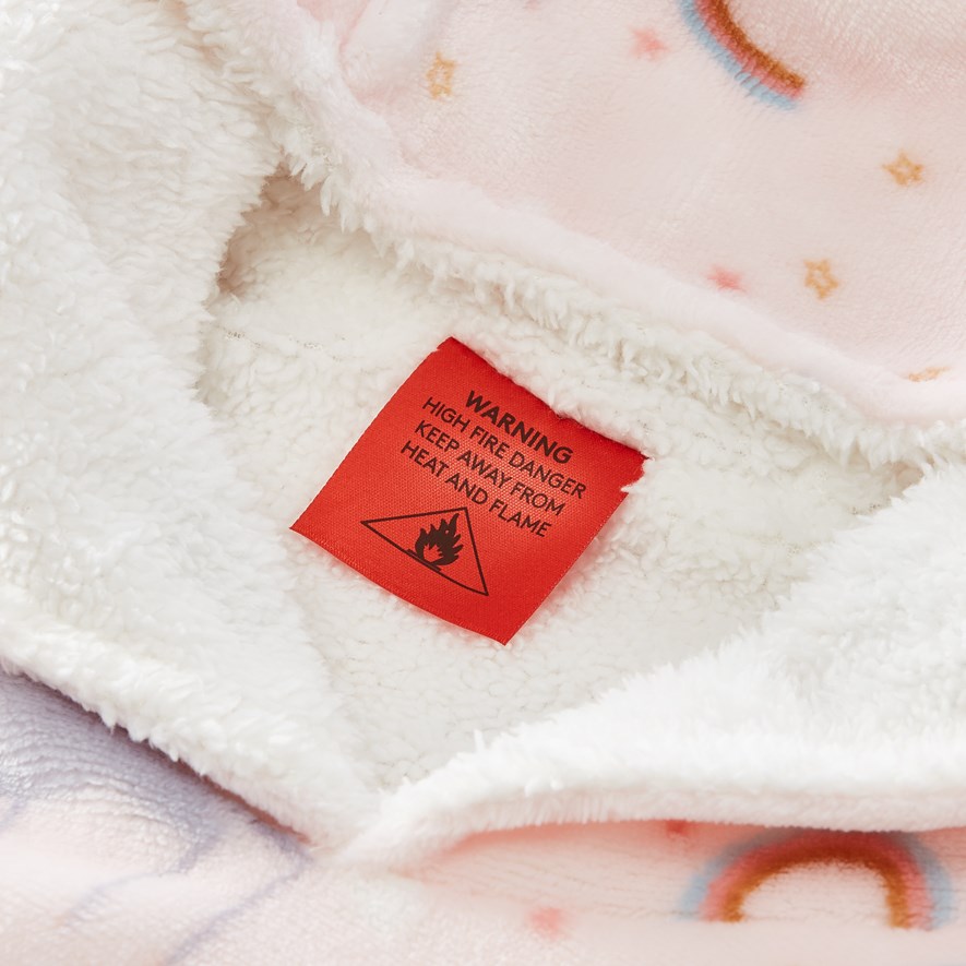 Adairs Kids Kids Hooded I Believe In Unicorns Blanket Adairs