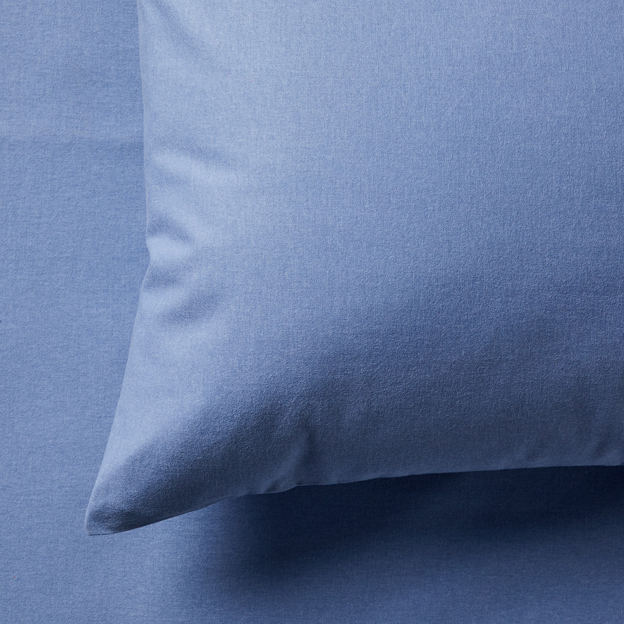 Plain Dye Blue Flannelette Sheet Set Adairs