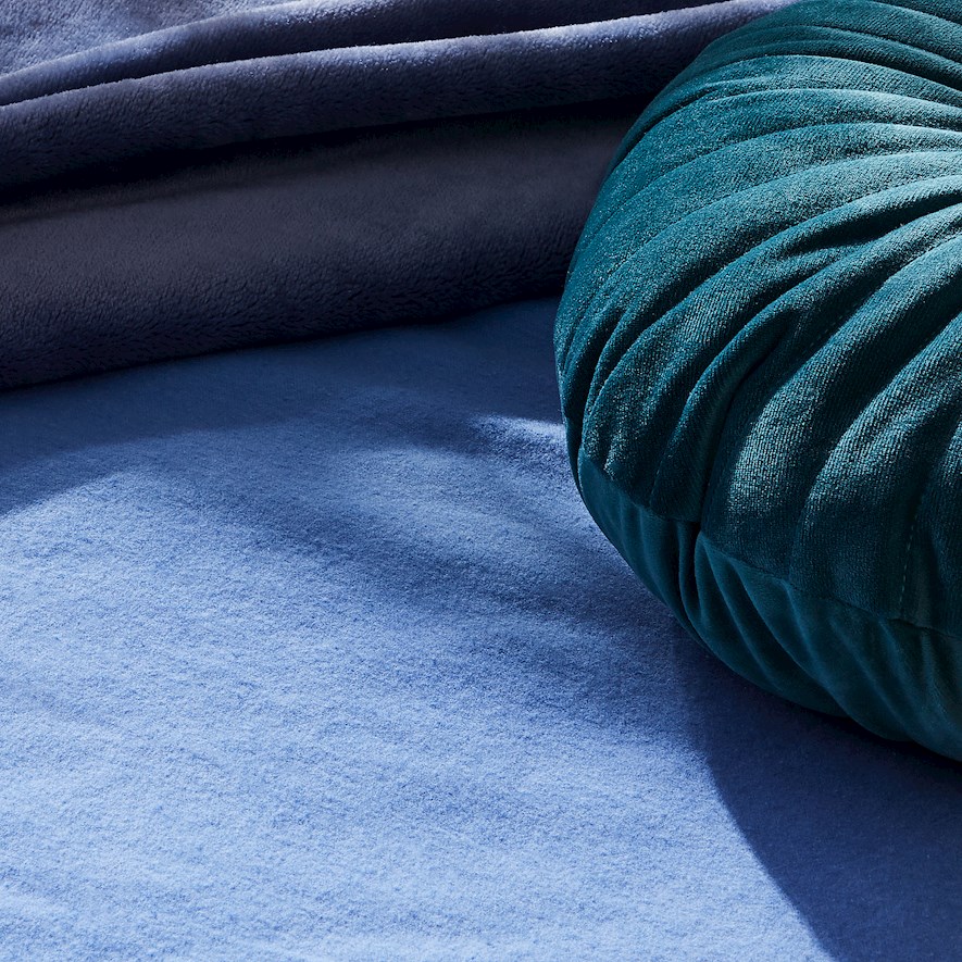 Plain Dye Flannelette Atlantic Cot Fitted Sheet Adairs