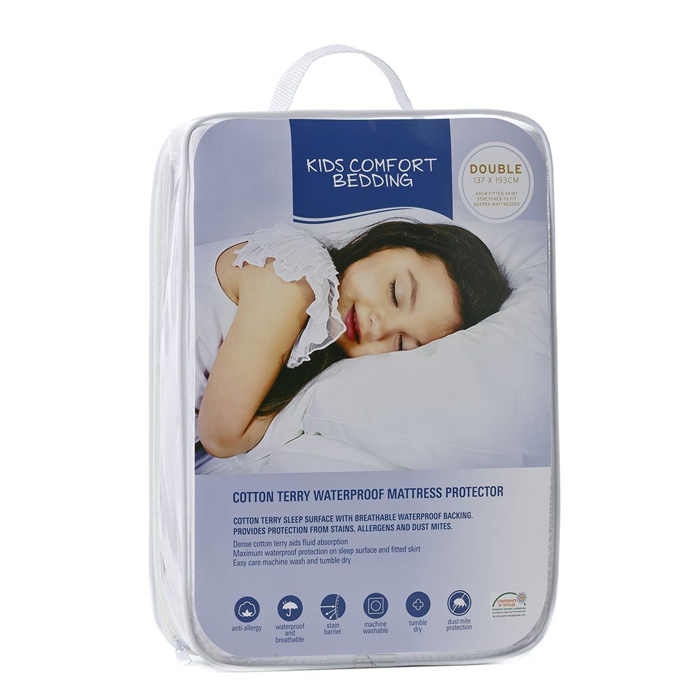 Kids Comfort Terry Waterproof Mattress Protector Adairs