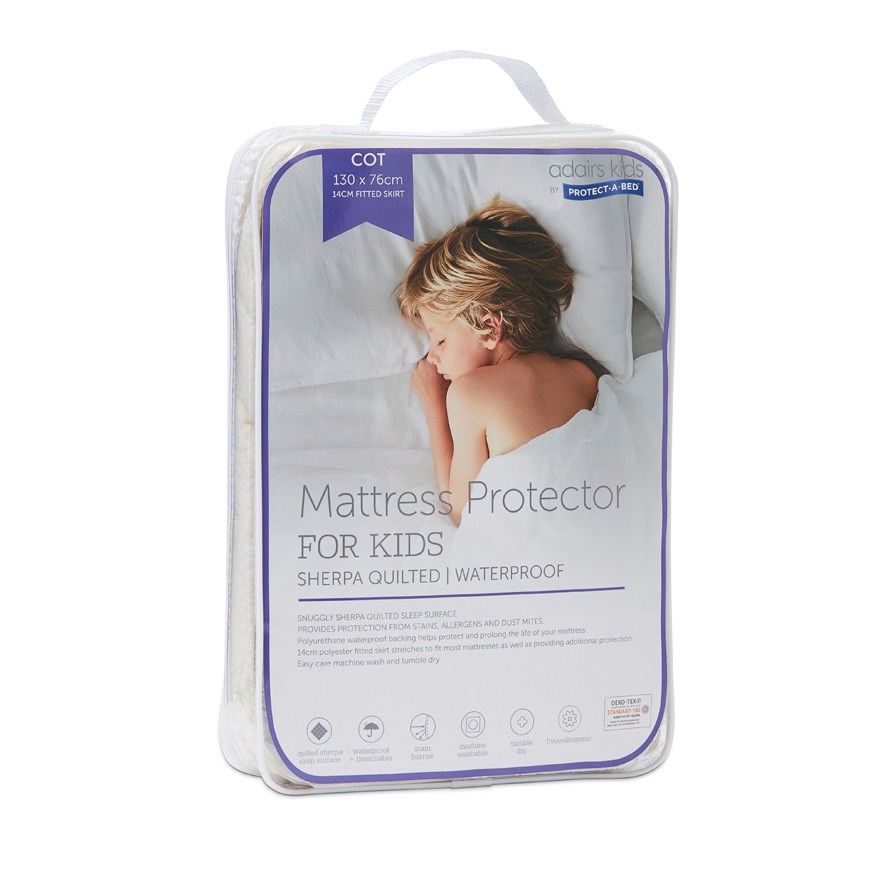 Sherpa Waterproof Cot Mattress Protector Adairs