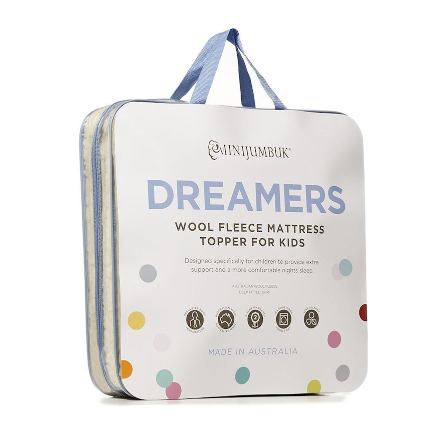 MiniJumbuk Dreamers Kids Australian Wool Mattress Topper Adairs