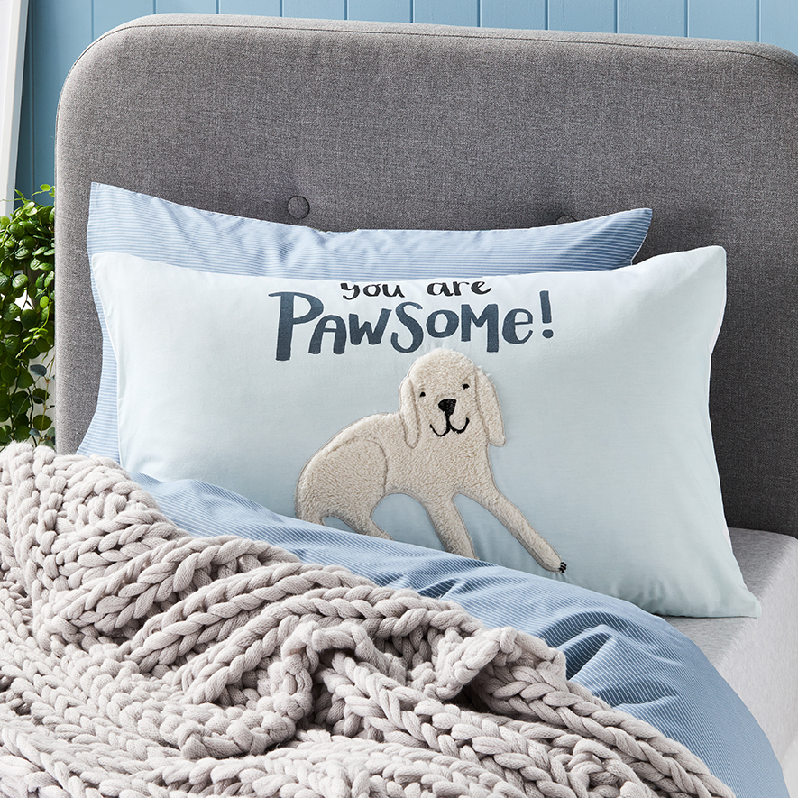 Text Pillowcase Sherpa Dog Adairs