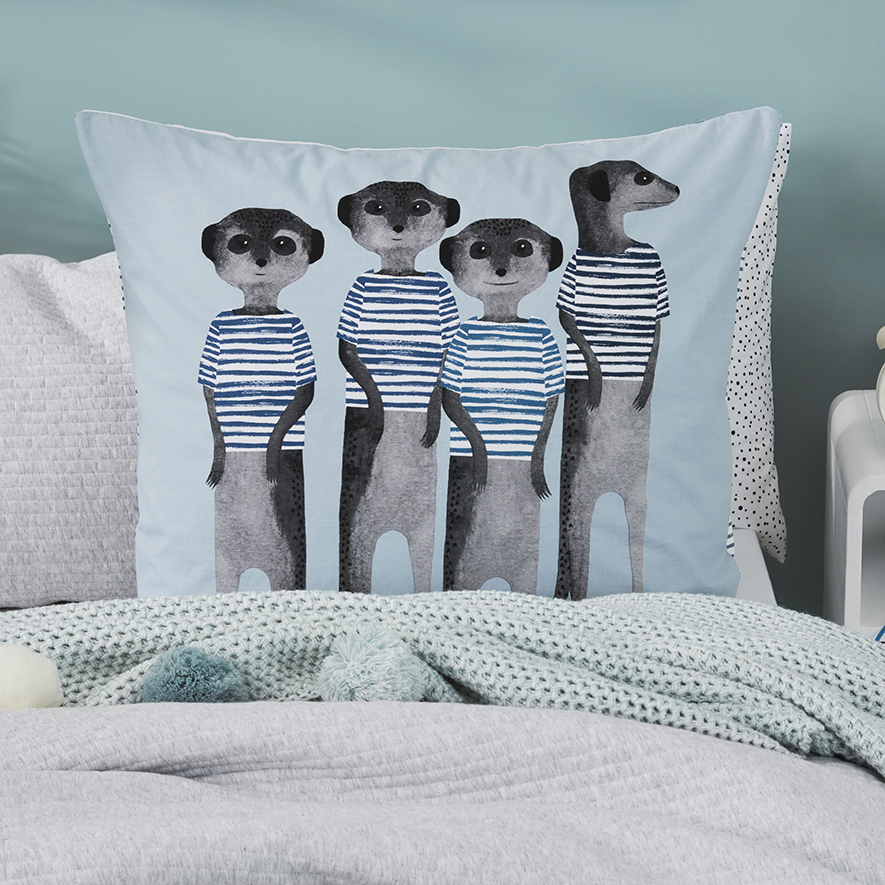 Stonewash Blue Jungle European Pillowcase Adairs