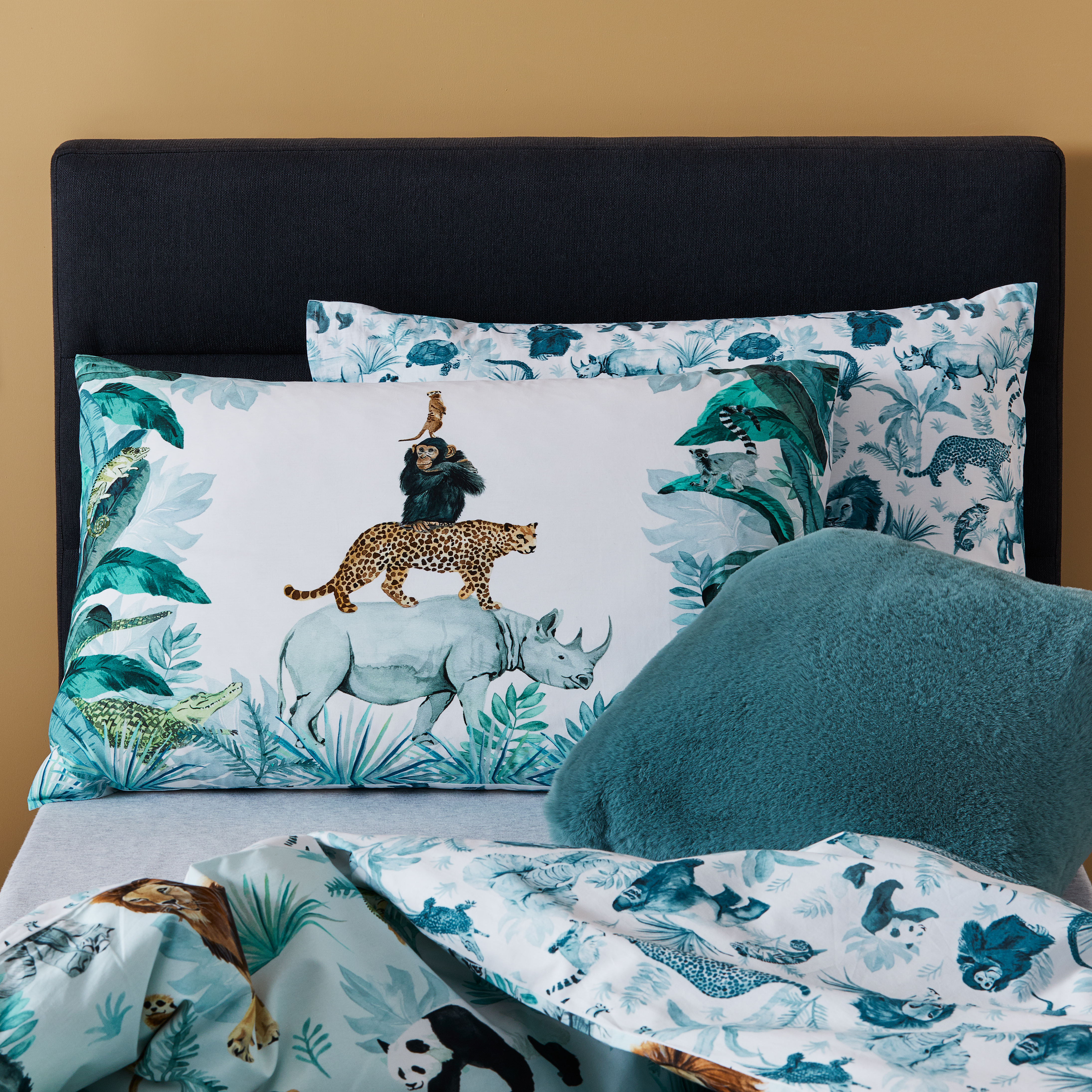 Adairs Kids Animal Stacks On Pillowcase Adairs