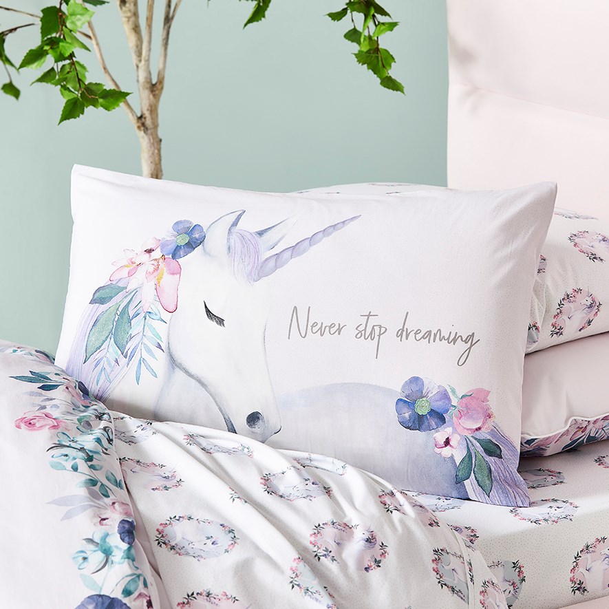 Unicorn Blossom Pillowcase Adairs