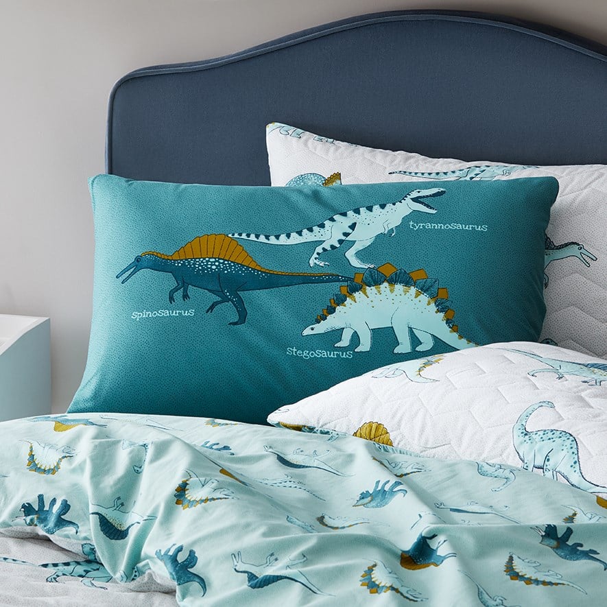 Dino Friends Bamboo Cotton Pillowcase Adairs