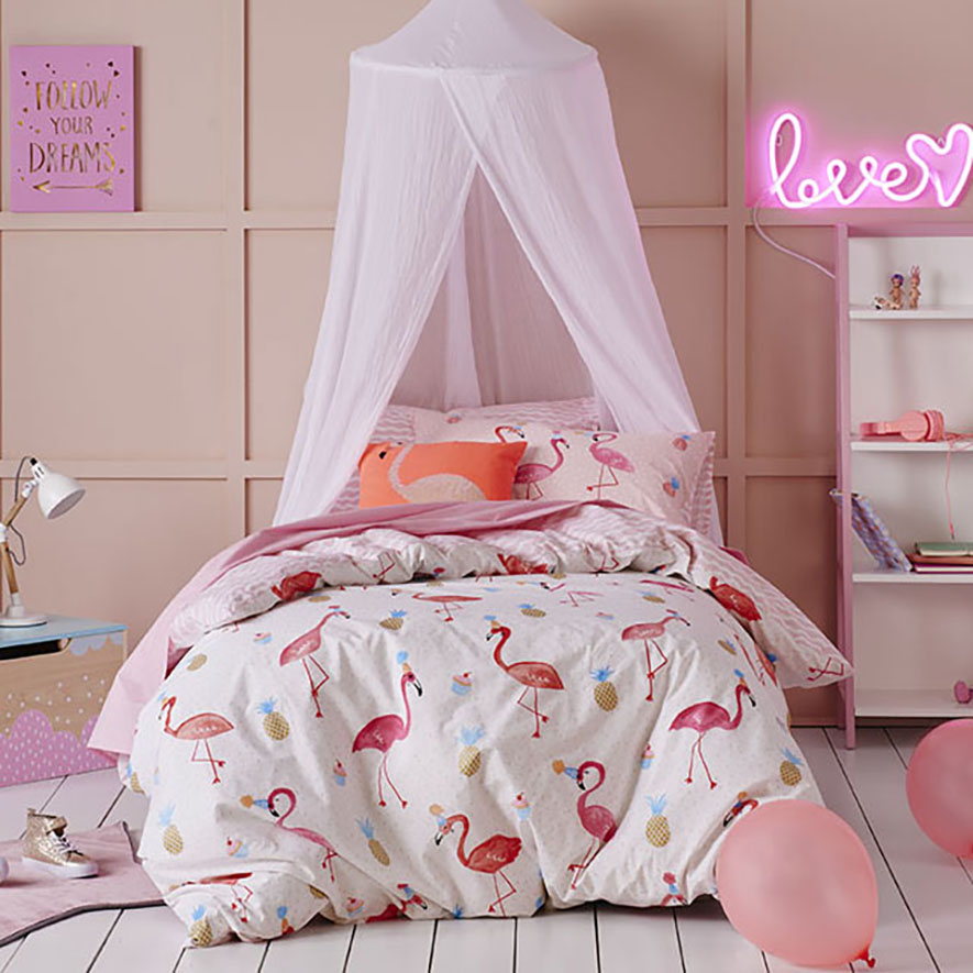Adairs Kids Flamingo Fiesta Duvet Cover Set Adairs