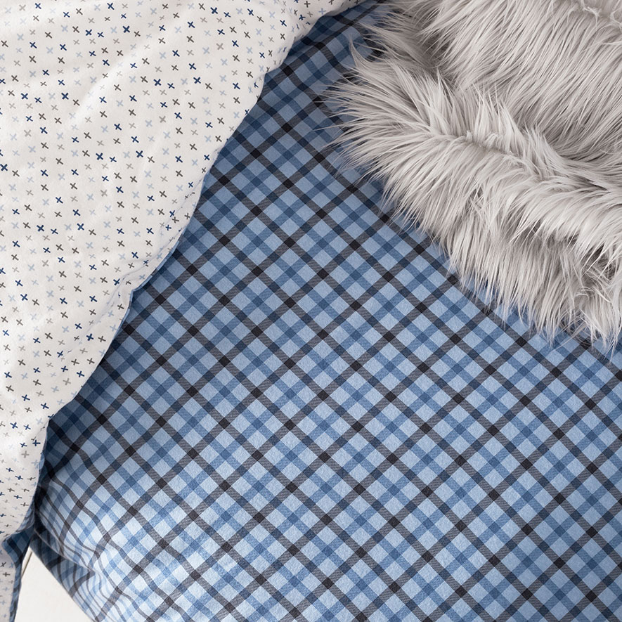 Harvard Flannelette Quilt Cover Set Adairs