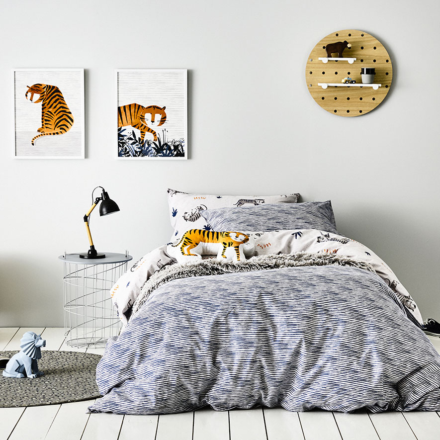 Tip Toe Tiger Quilt Cover Set Adairs