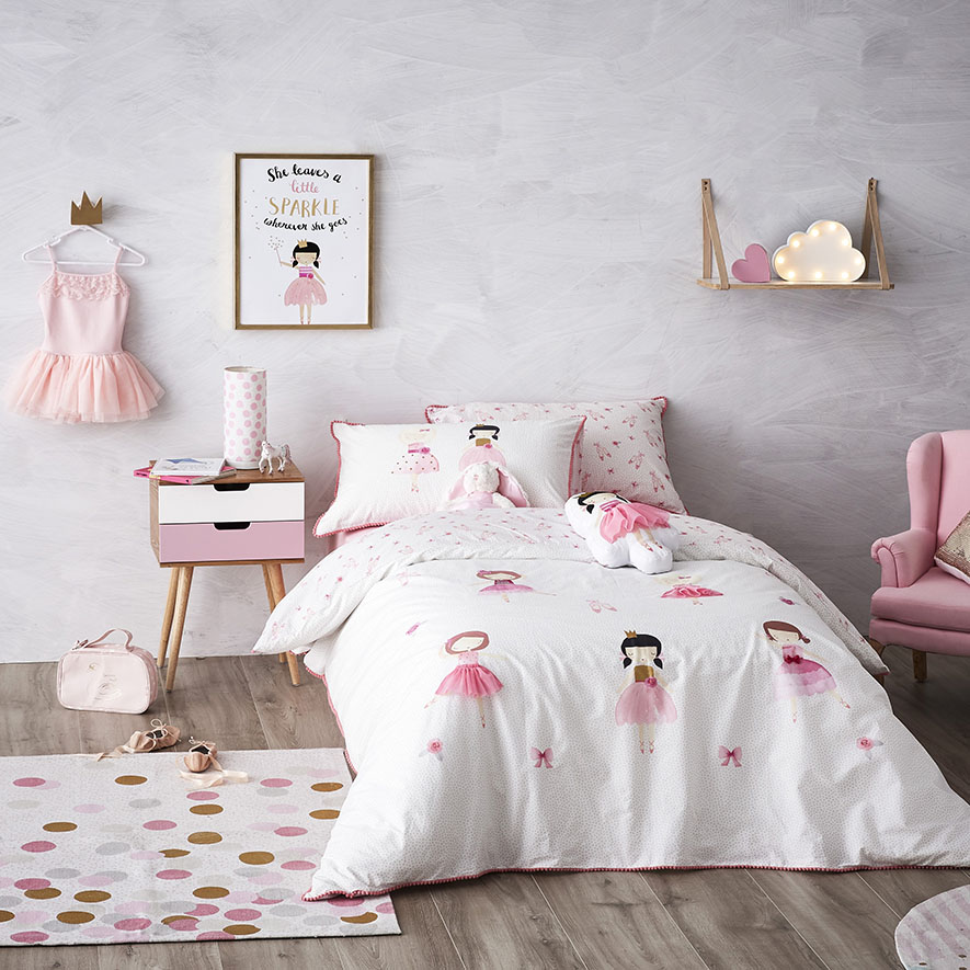 Adairs Kids Ballet Girls Quilt Cover Set Adairs