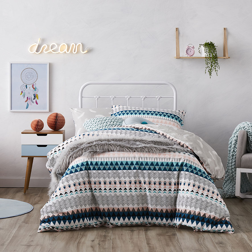 Tribal Feather Quilt Cover Set Multi Adairs