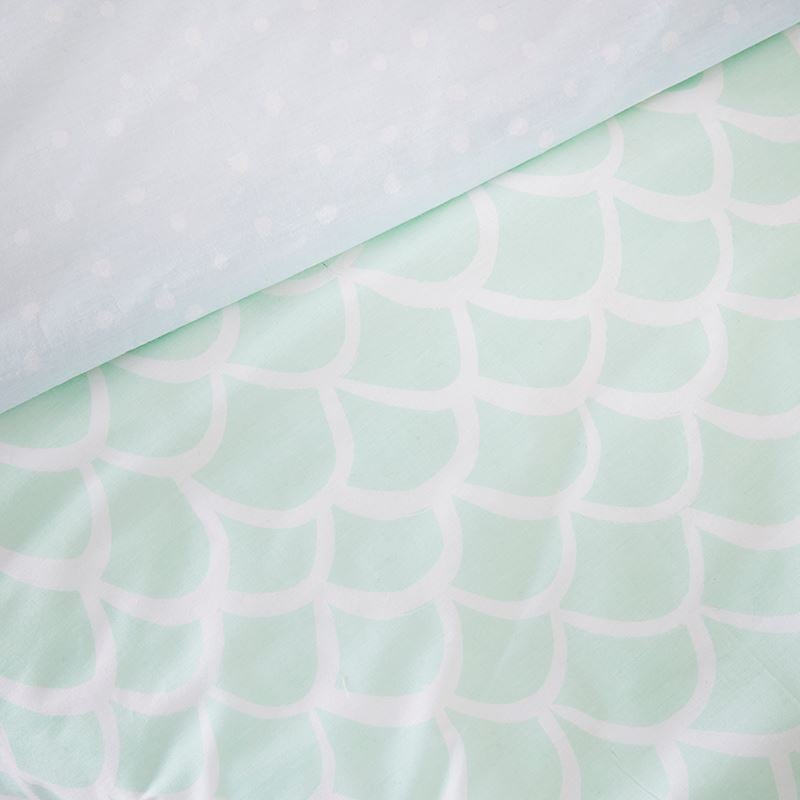 Magic Ocean Quilted Mint Quilt Cover Set