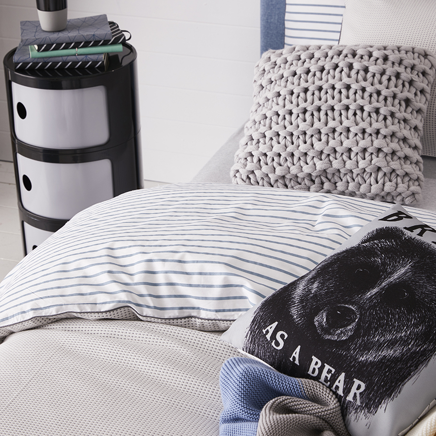 Miller Silver Grey Quilt Cover Set Adairs