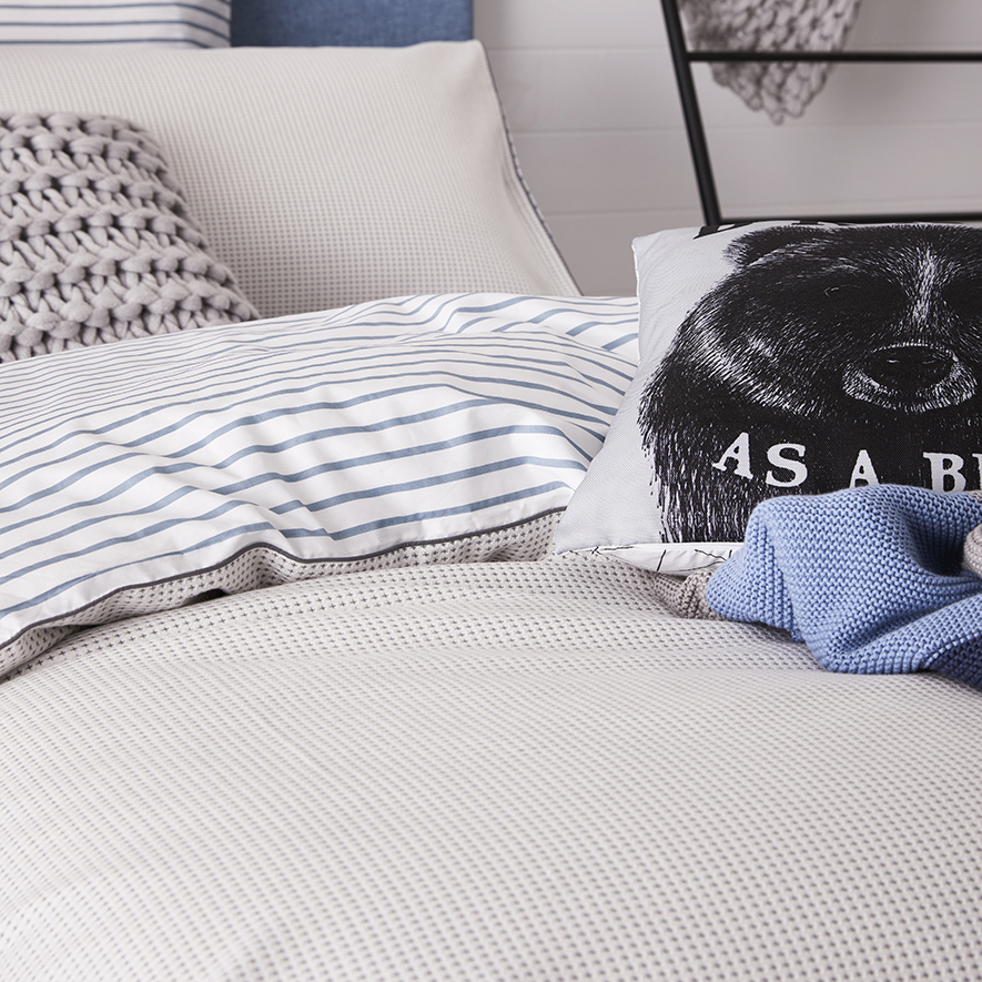 Miller Silver Grey Quilt Cover Set Adairs