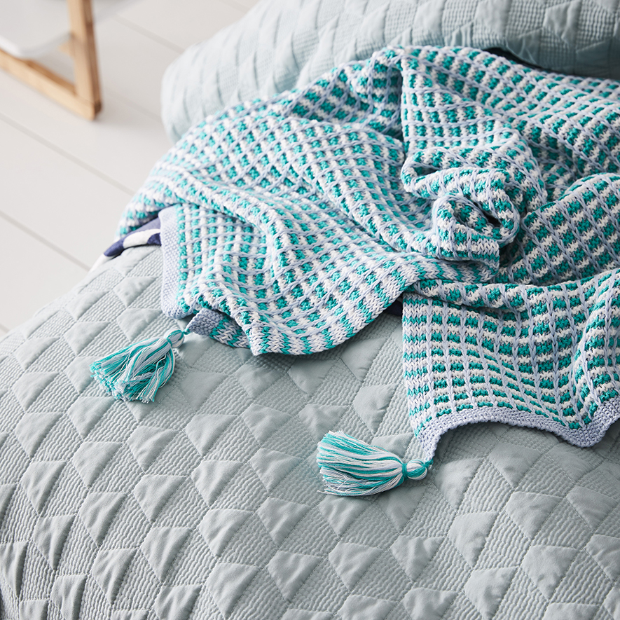 Joey Quilted Microfibre Quilt Cover Set Green Adairs