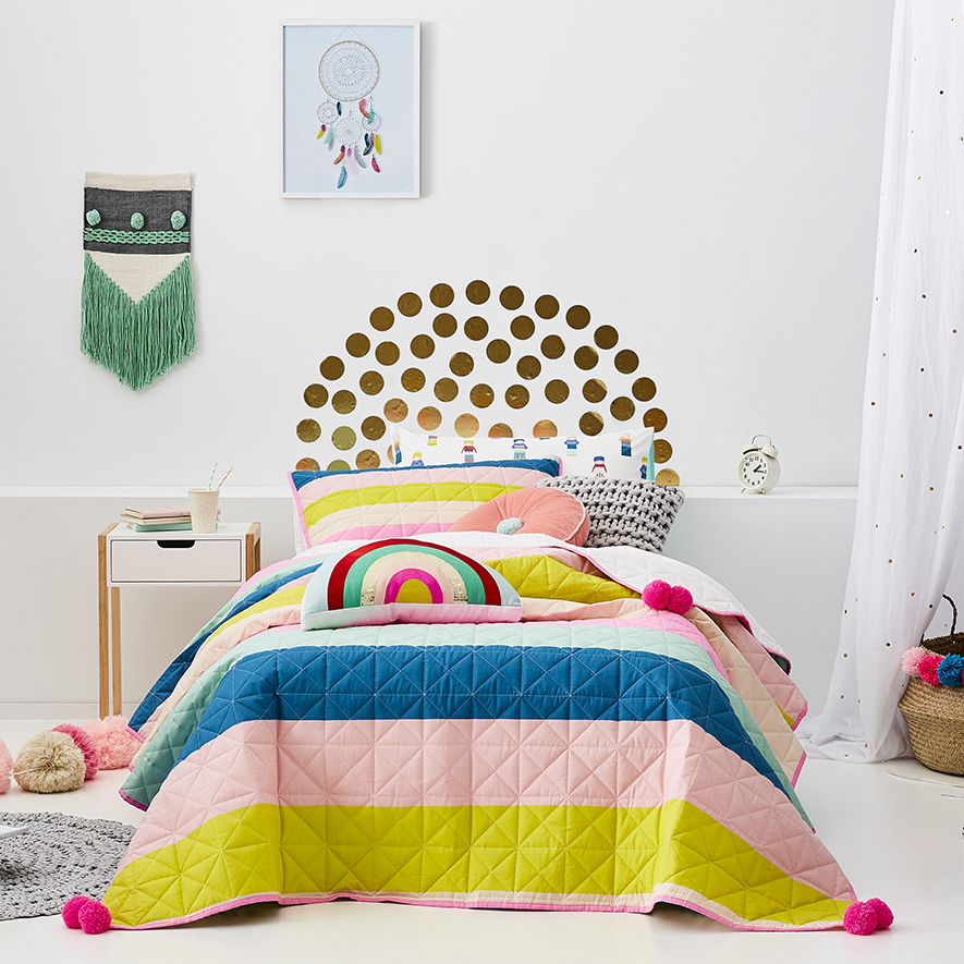Rainbow Coverlet Set Multi Adairs