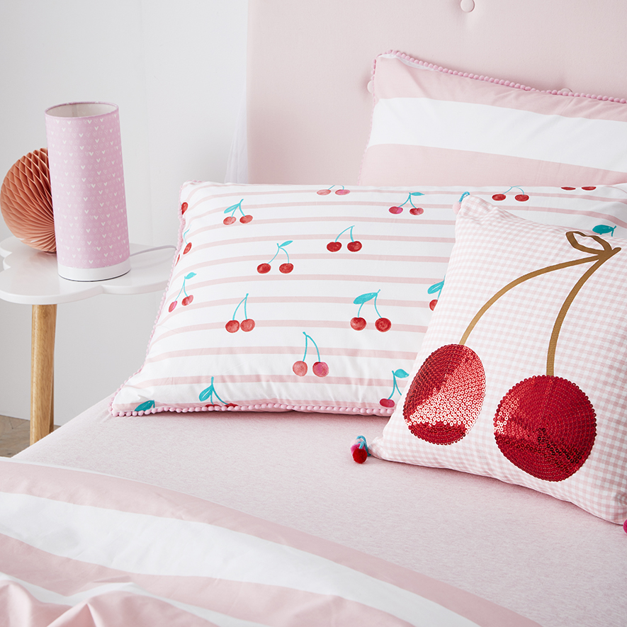 Cherry Baby Pink Quilt Cover Set Adairs