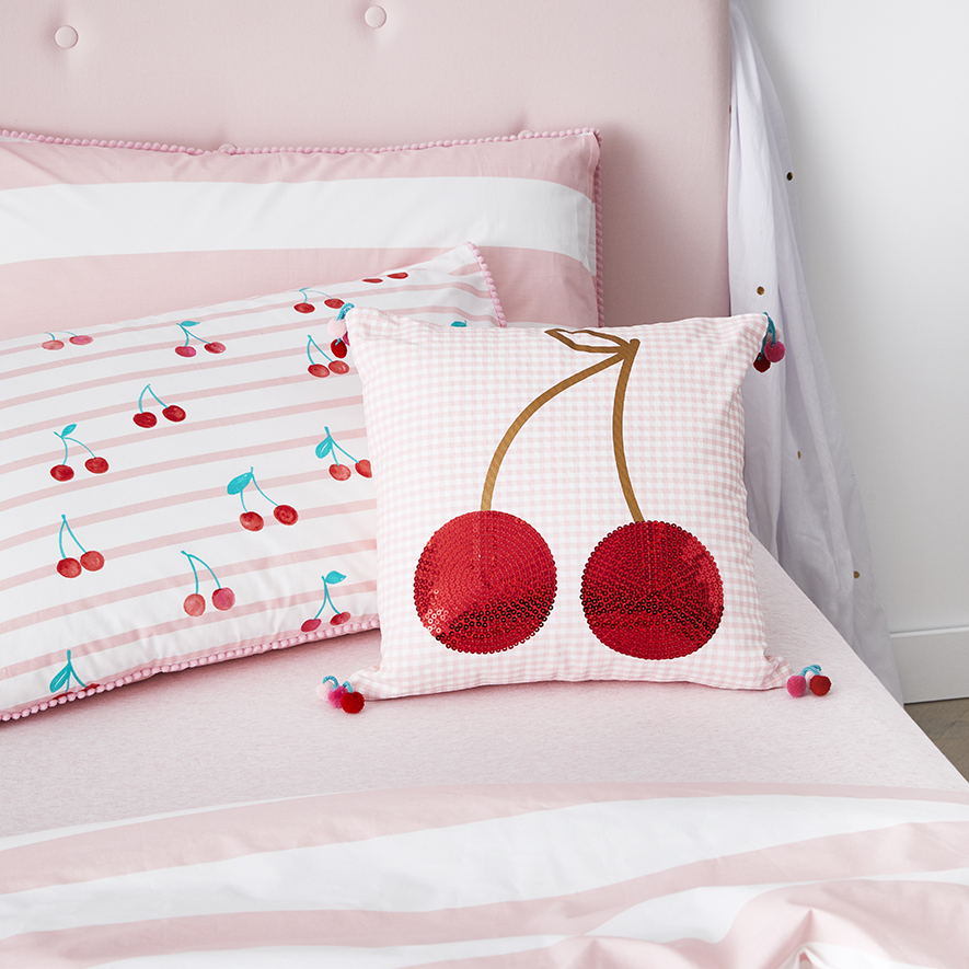 Cherry Baby Pink Quilt Cover Set Adairs