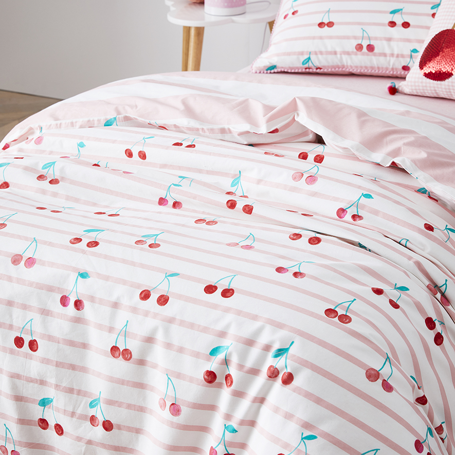 Cherry Baby Pink Quilt Cover Set Adairs