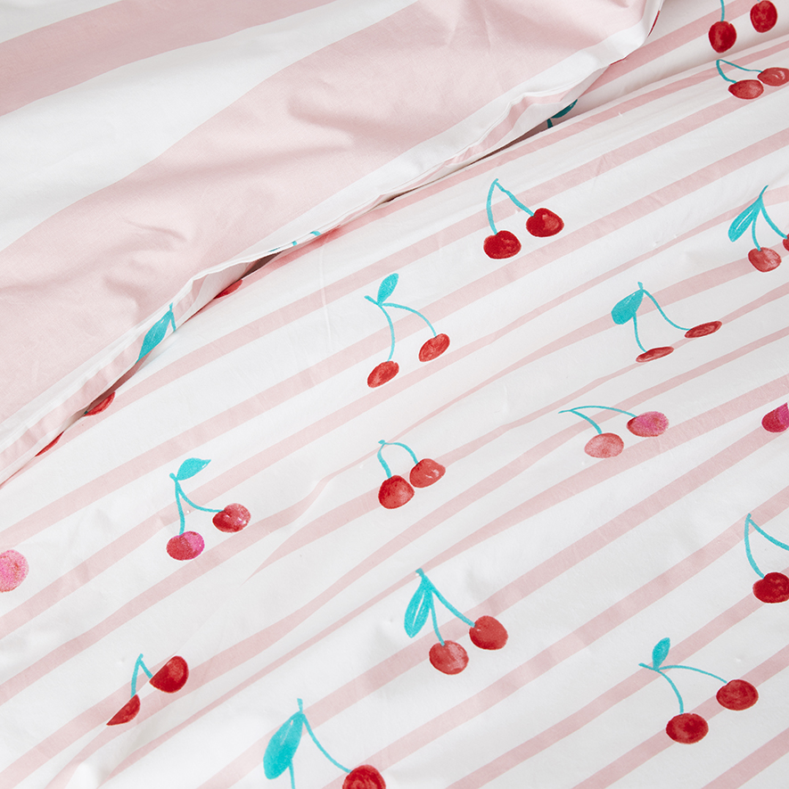 Cherry Baby Pink Quilt Cover Set Adairs