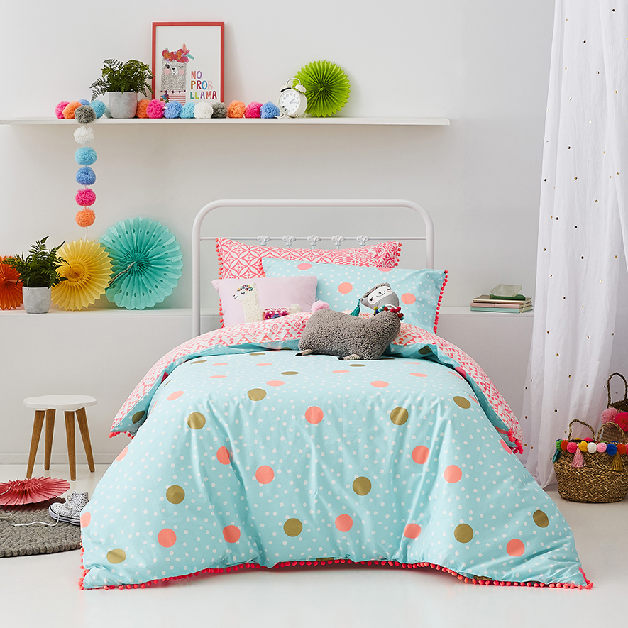 Boho Quilt Cover Set Pink Adairs