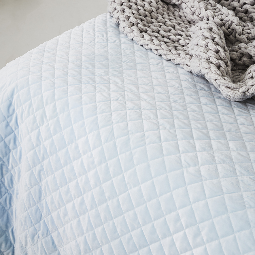 Lucy Velvet Quilt Cover Set Blue Adairs