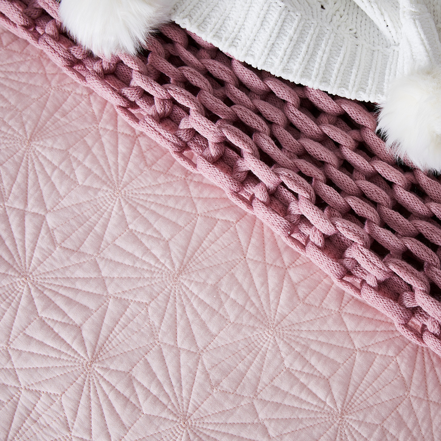 Isabella Quilted Quilt Cover Set Rose Adairs