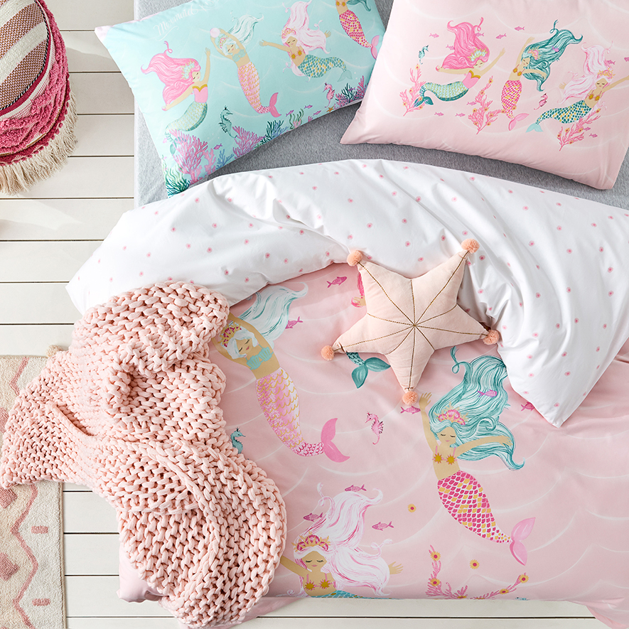 Mermaid single duvet cover store