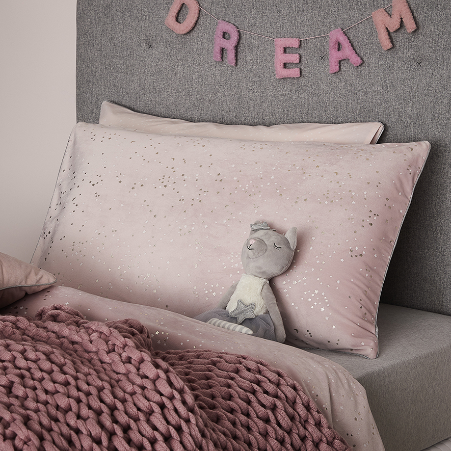 Magic Night Velvet Quilt Cover Set Pink Adairs