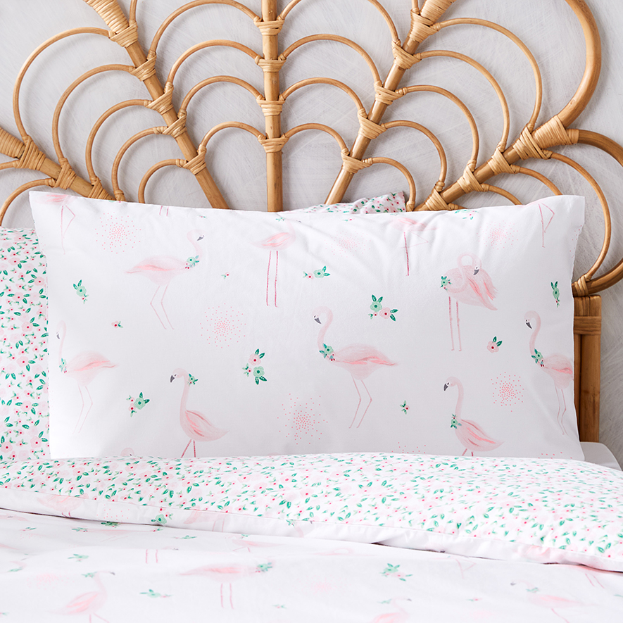 Floral Flamingo Quilt Cover Set Pink Adairs