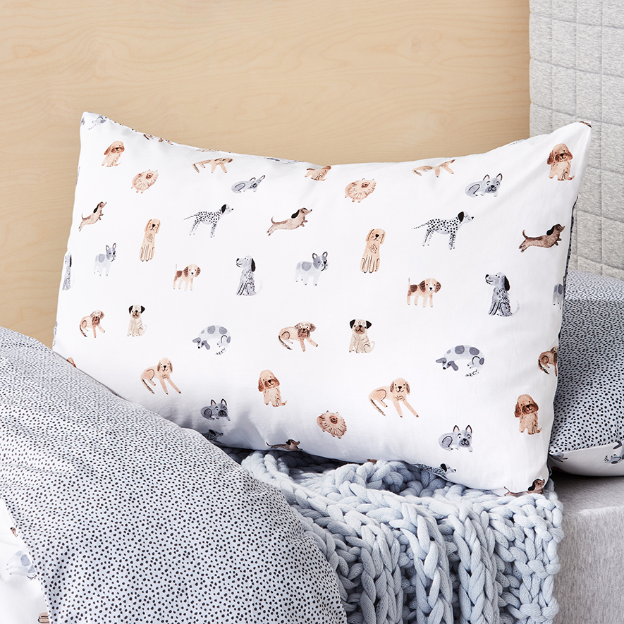 Woof Woof Quilt Cover Set White Adairs